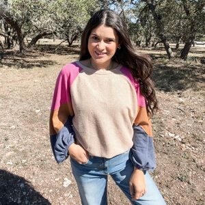 Color Block Longsleeve Top